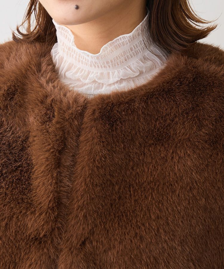 Green Parks「・ELENCARE DUE フォックス調ファーベスト」|ベスト・ジレ|