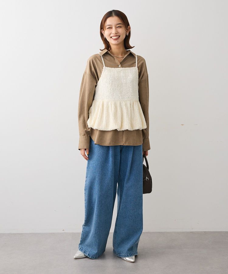 Green Parks「表面感ベロアバルーンキャミビスチェ」|ベスト・ジレ|