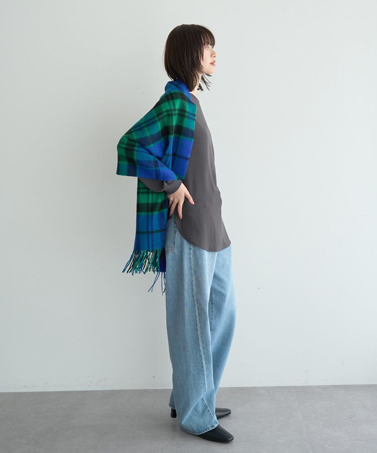 YECCA VECCA「ウールチェック柄ストール」|ストール|