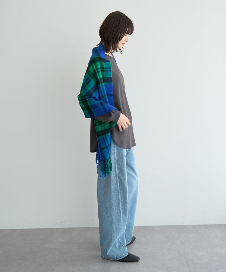 YECCA VECCA「ウールチェック柄ストール」|ストール|