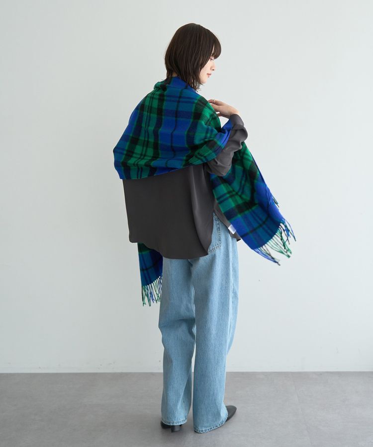 YECCA VECCA「ウールチェック柄ストール」|ストール|