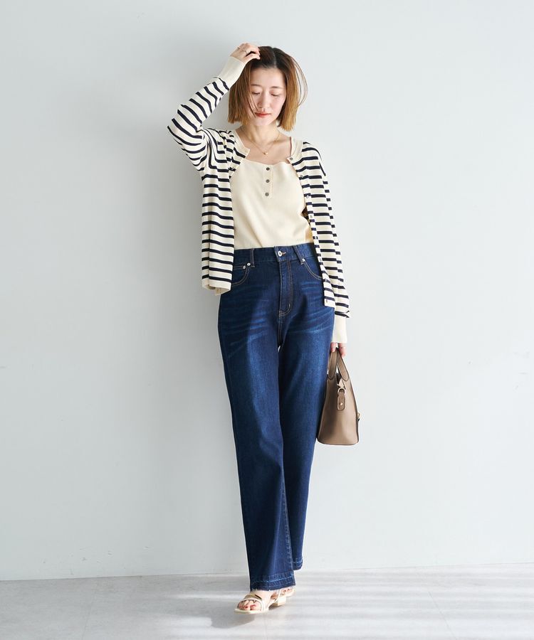 YECCA VECCA「カットオフストレッチデニムパンツ」|デニム|