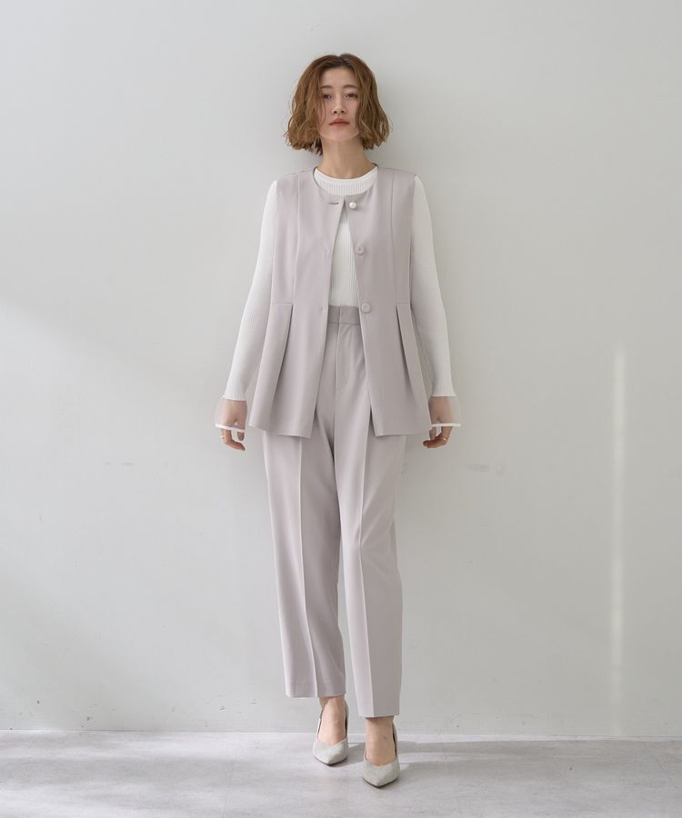 YECCA VECCA「パールペプラムジレ」|ベスト・ジレ|