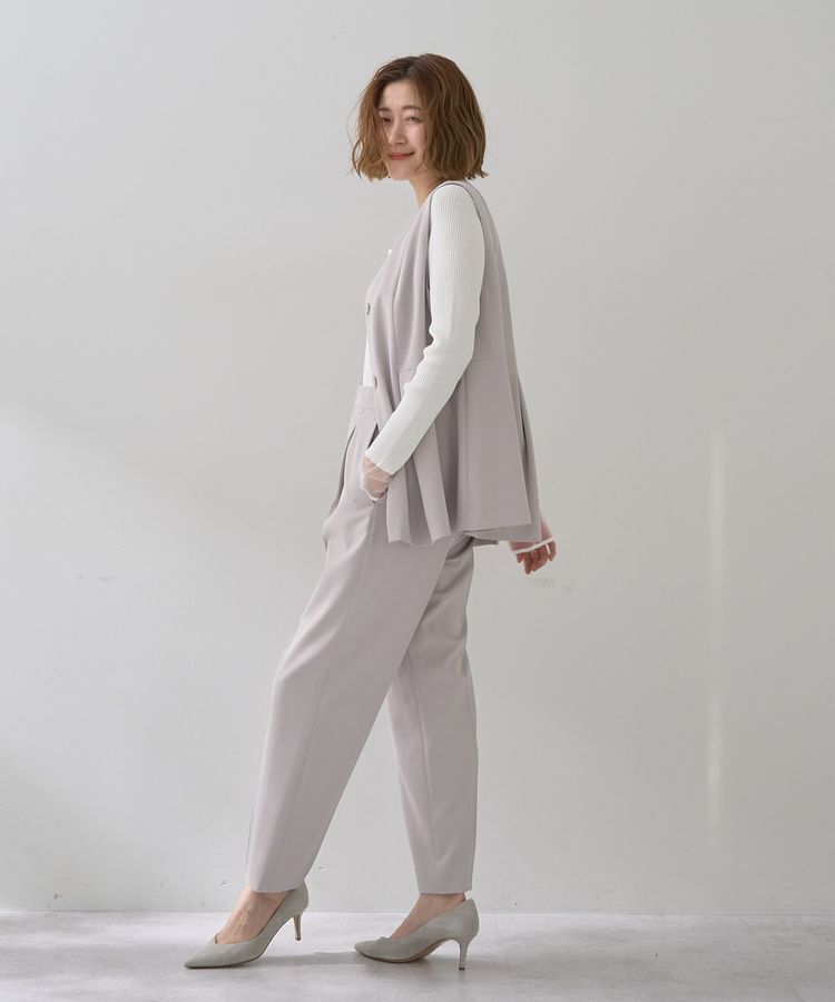 YECCA VECCA「パールペプラムジレ」|ベスト・ジレ|