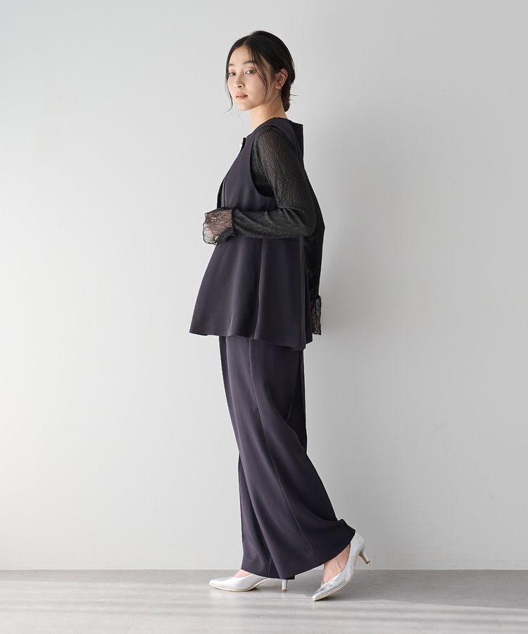 YECCA VECCA「パールペプラムジレ」|ベスト・ジレ|