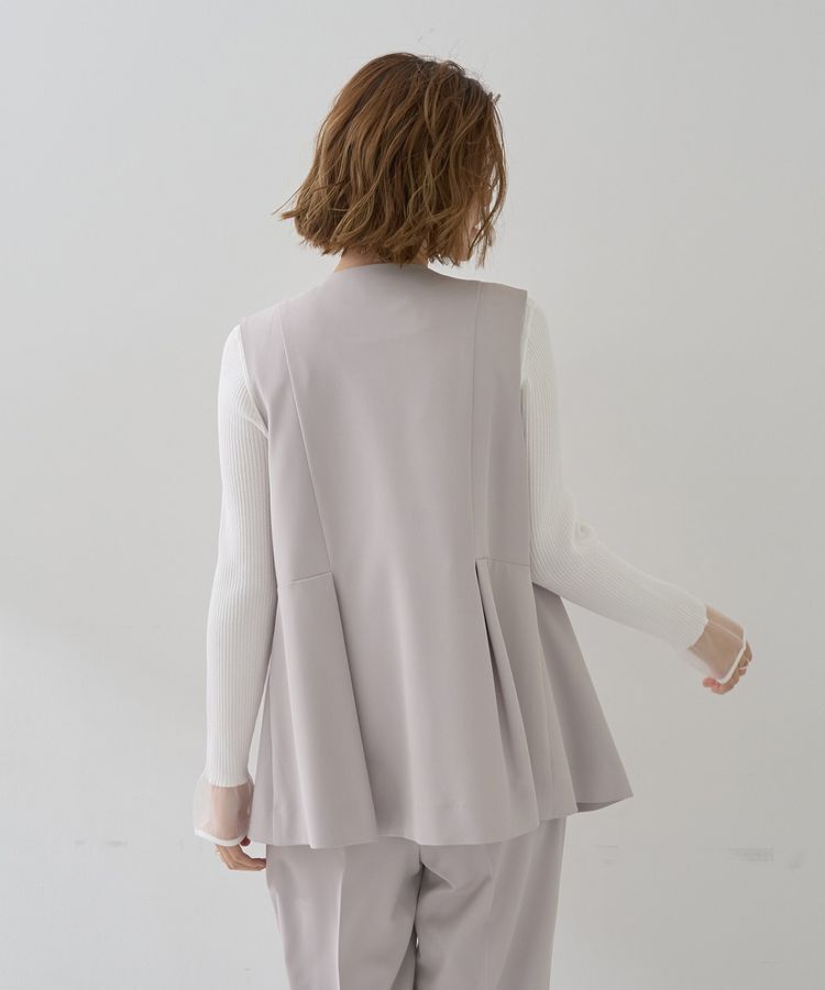 YECCA VECCA「パールペプラムジレ」|ベスト・ジレ|