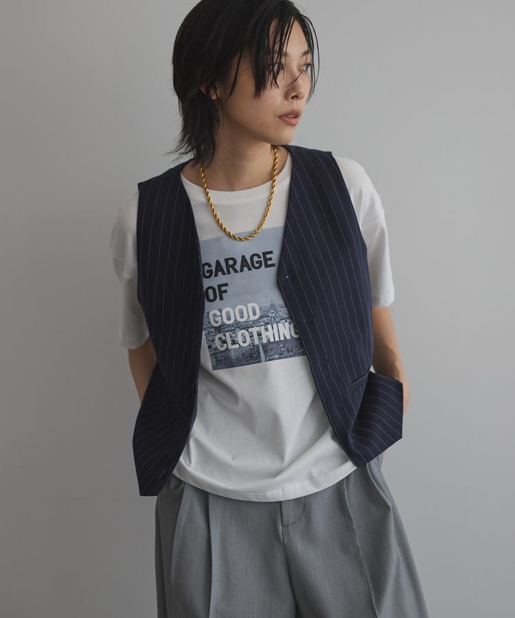 GARAGE OF GOOD CLOTHING「ストライプベスト」|ベスト・ジレ|