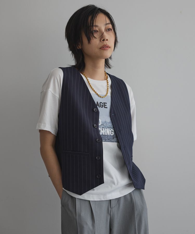 GARAGE OF GOOD CLOTHING「ストライプベスト」|ベスト・ジレ|