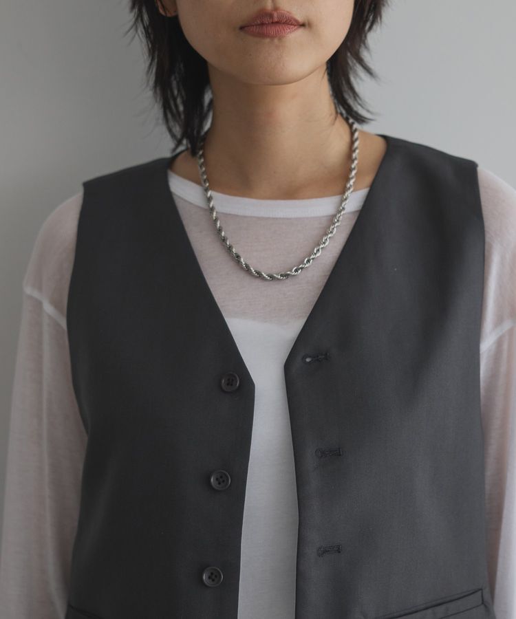 GARAGE OF GOOD CLOTHING「フロントボタンコンパクトベスト」|ベスト・ジレ|