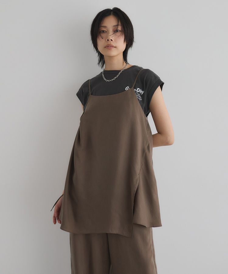 GARAGE OF GOOD CLOTHING「【日本製】キュプラアシンメトリーキャミビスチェ」|ベスト・ジレ|