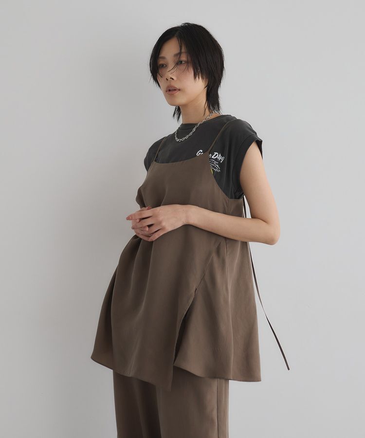 GARAGE OF GOOD CLOTHING「【日本製】キュプラアシンメトリーキャミビスチェ」|ベスト・ジレ|