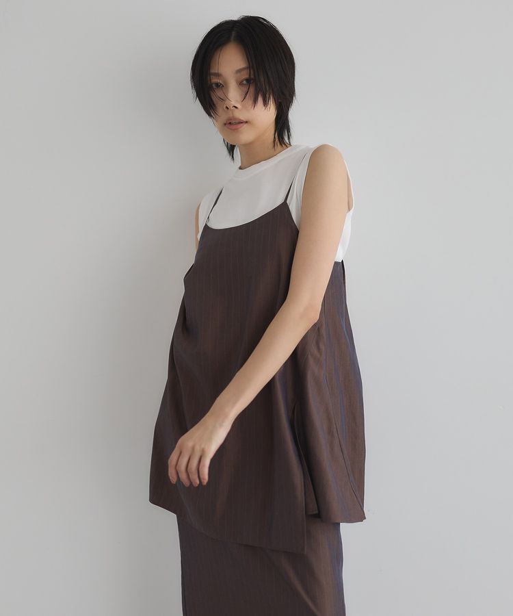 GARAGE OF GOOD CLOTHING「【日本製】ストライプアシンメトリーキャミビスチェ」|ベスト・ジレ|