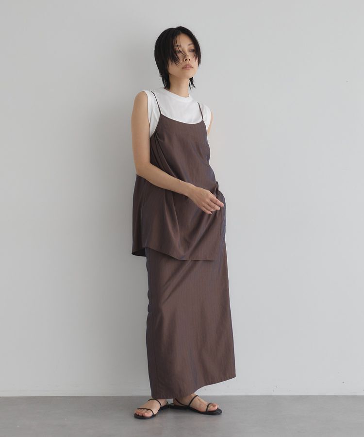 GARAGE OF GOOD CLOTHING「【日本製】ストライプアシンメトリーキャミビスチェ」|ベスト・ジレ|