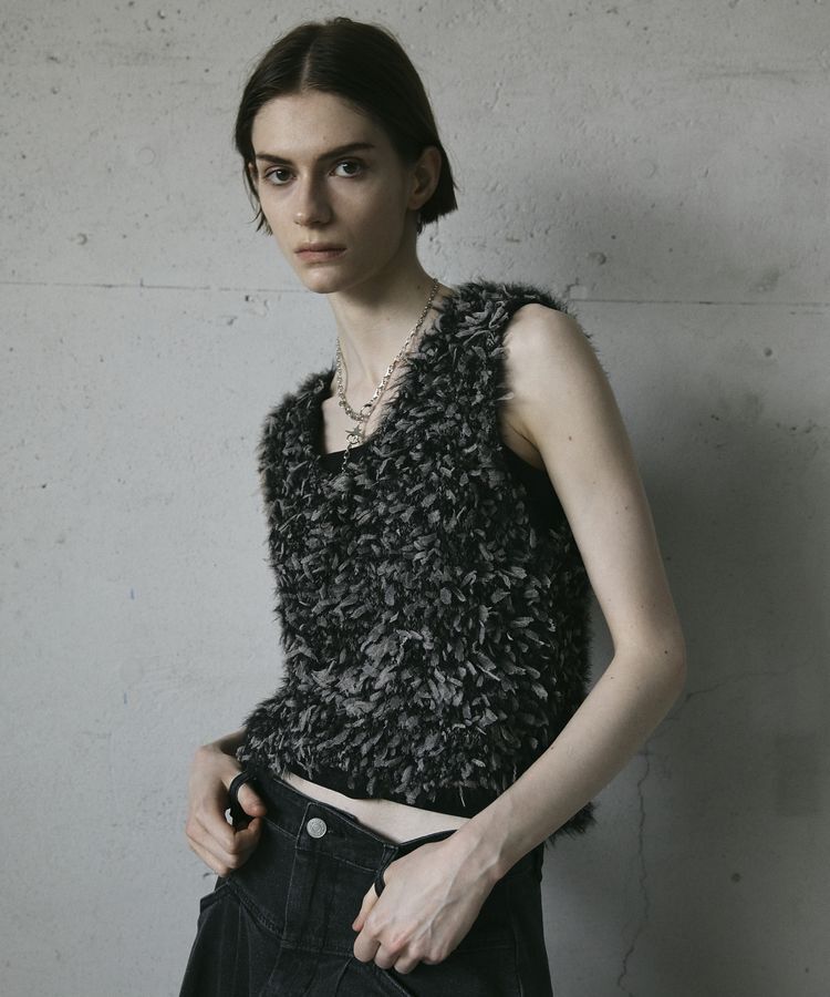 GARAGE OF GOOD CLOTHING「【TORRAZZO DONNA】Fancy yarn ニットビスチェ」|ベスト・ジレ|