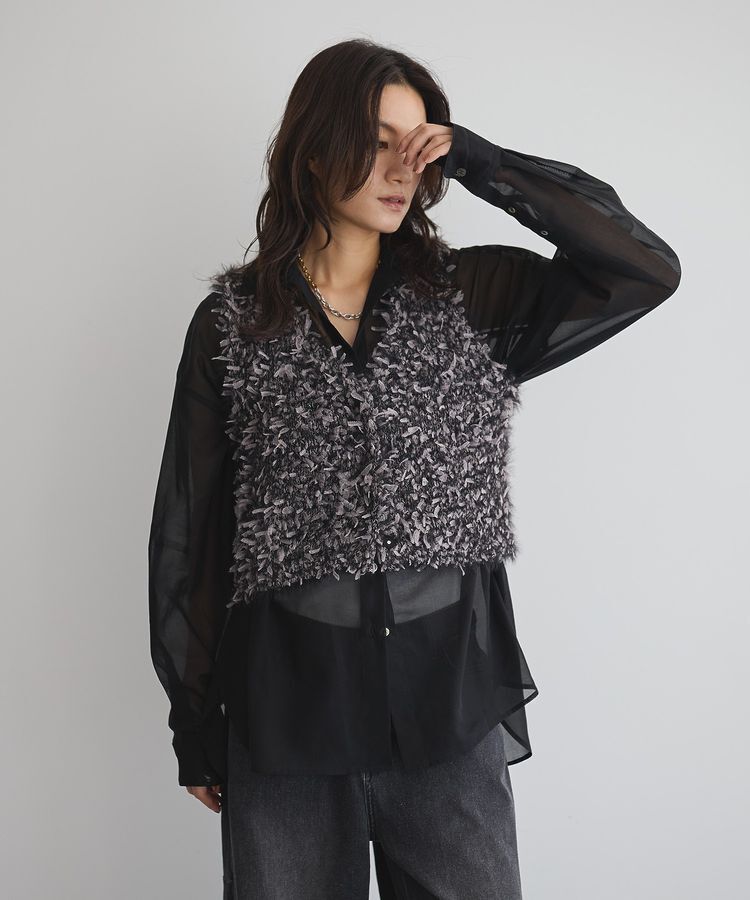 GARAGE OF GOOD CLOTHING「【TORRAZZO DONNA】Fancy yarn ニットビスチェ」|ベスト・ジレ|Mix