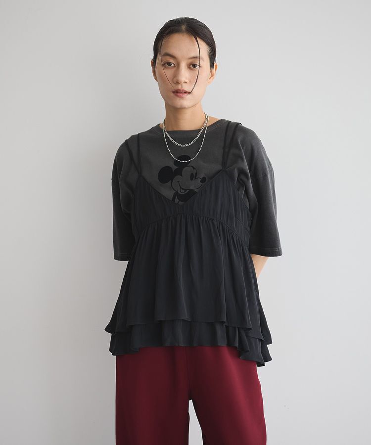 GARAGE OF GOOD CLOTHING「【日本製】サテンVネックキャミソール」|ベスト・ジレ|