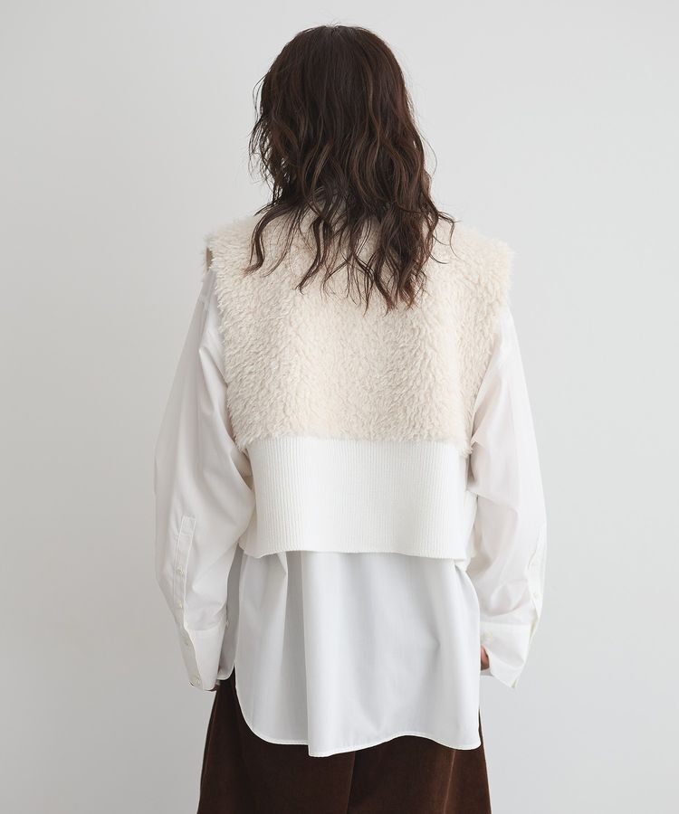 GARAGE OF GOOD CLOTHING「エコファーショートニットベスト」|ベスト・ジレ|