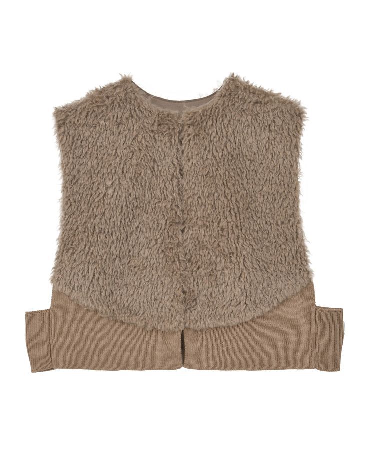 GARAGE OF GOOD CLOTHING「エコファーショートニットベスト」|ベスト・ジレ|