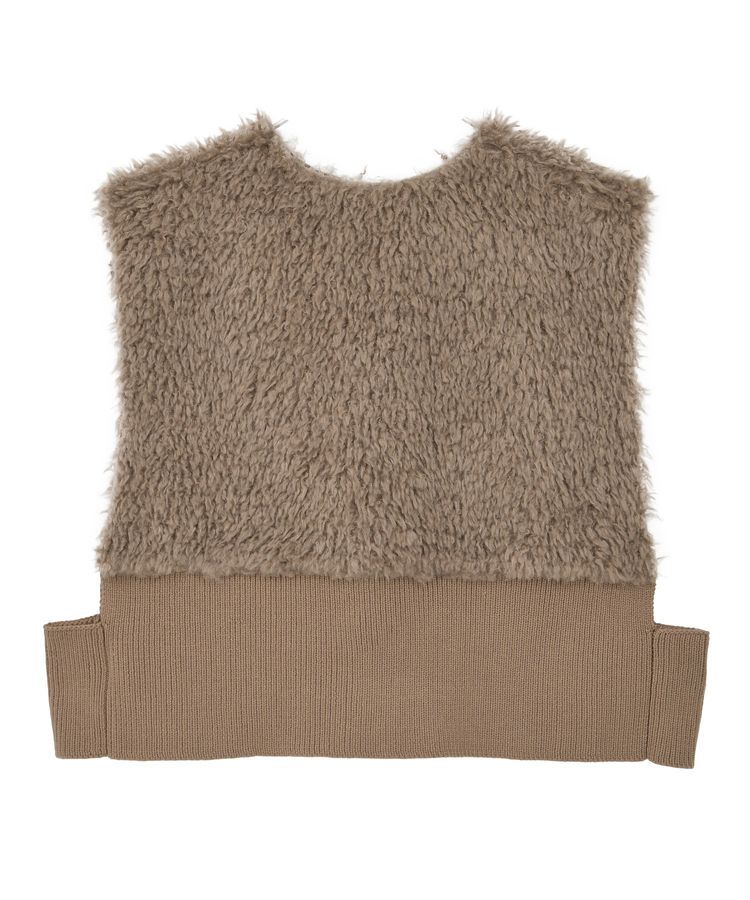 GARAGE OF GOOD CLOTHING「エコファーショートニットベスト」|ベスト・ジレ|