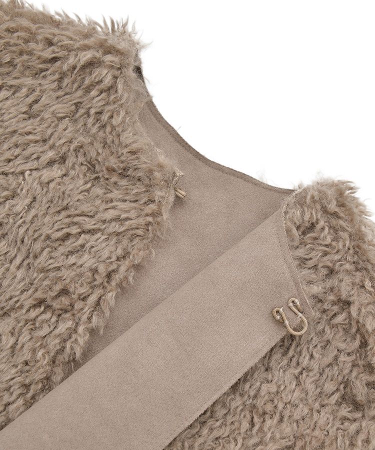 GARAGE OF GOOD CLOTHING「エコファーショートニットベスト」|ベスト・ジレ|