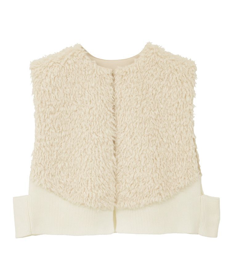 GARAGE OF GOOD CLOTHING「エコファーショートニットベスト」|ベスト・ジレ|