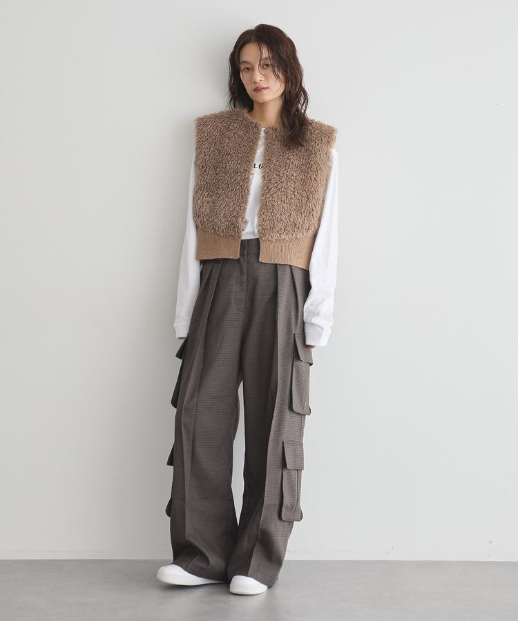 GARAGE OF GOOD CLOTHING「エコファーショートニットベスト」|ベスト・ジレ|