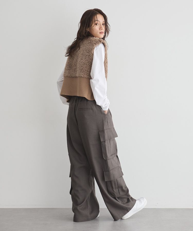 GARAGE OF GOOD CLOTHING「エコファーショートニットベスト」|ベスト・ジレ|