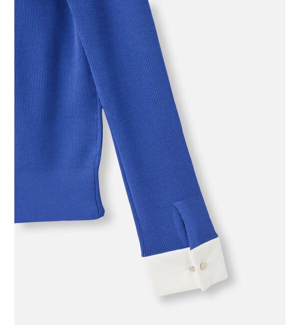 allureville「ダブルカフスコンビプルオーバー」|ニット・セーター|