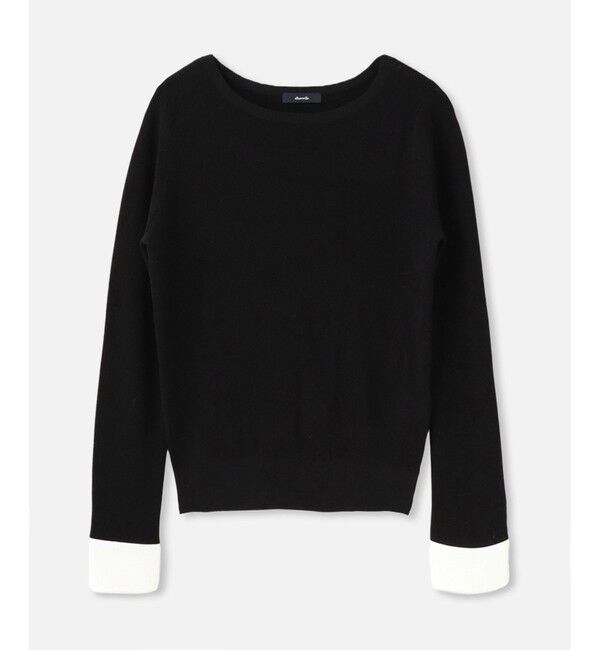 allureville「ダブルカフスコンビプルオーバー」|ニット・セーター|