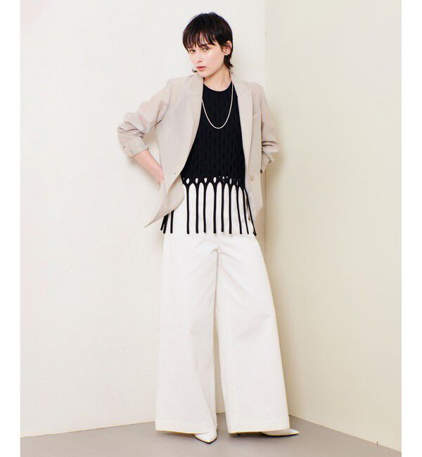 allureville「ライトオーガンジーシアージャケット」|テーラードジャケット|