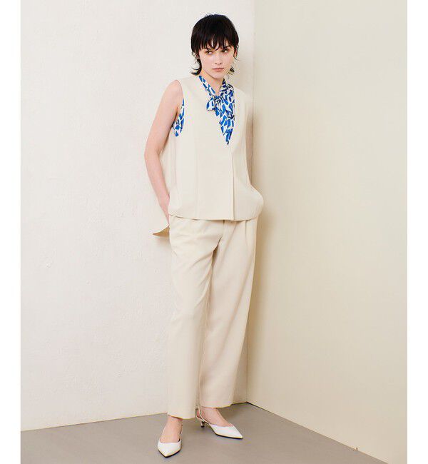 allureville「ダブルクロスドレープジレ」|ベスト・ジレ|