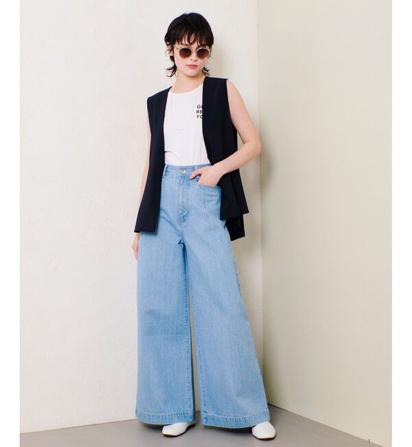 allureville「ダブルクロスドレープジレ」|ベスト・ジレ|