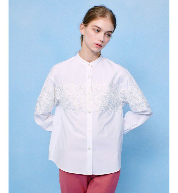 LOULOU WILLOUGHBY「【LOULOU WILLOUGHBY】フラワーレースシャツ」|シャツ・ブラウス|