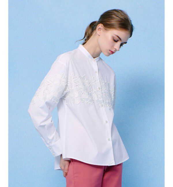 LOULOU WILLOUGHBY「【LOULOU WILLOUGHBY】フラワーレースシャツ」|シャツ・ブラウス|
