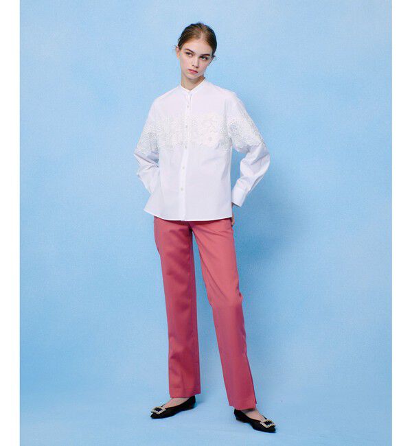 LOULOU WILLOUGHBY「【LOULOU WILLOUGHBY】フラワーレースシャツ」|シャツ・ブラウス|