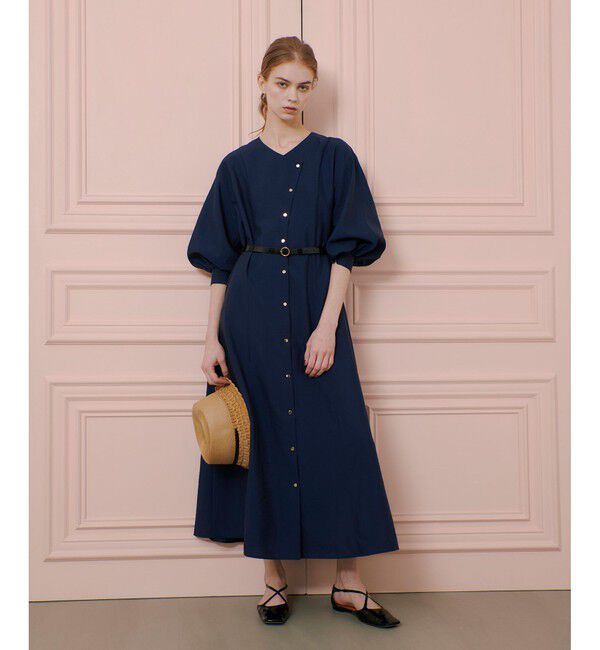 LOULOU WILLOUGHBY「【LOULOU WILLOUGHBY】ヴィンテージオーガンパフワンピース」|ワンピース|