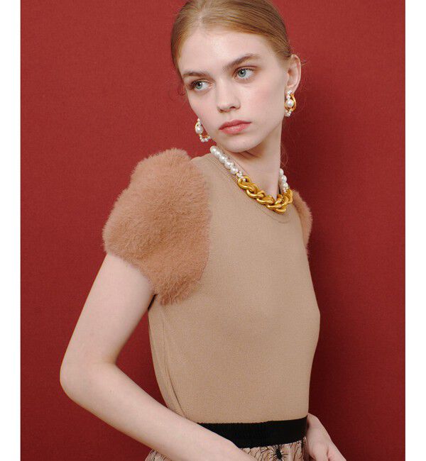 LOULOU WILLOUGHBY「WEB限定【LOULOU WILLOUGHBY】フェザースリーブプルオーバー」|ニット・セーター|