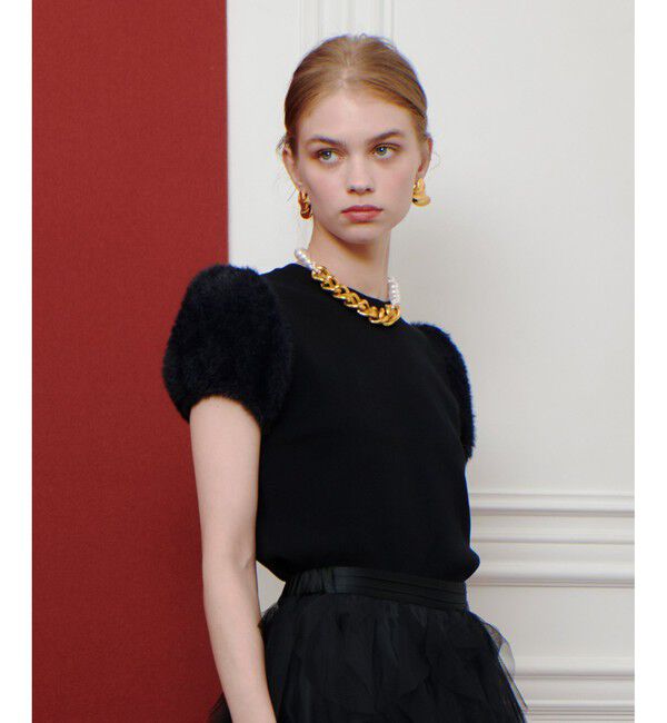 LOULOU WILLOUGHBY「WEB限定【LOULOU WILLOUGHBY】フェザースリーブプルオーバー」|ニット・セーター|