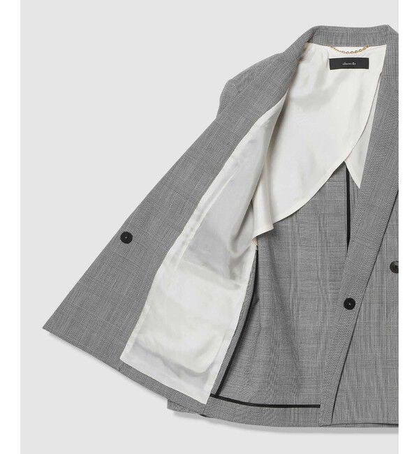 allureville「ポプリンチェックジャケット」|テーラードジャケット|