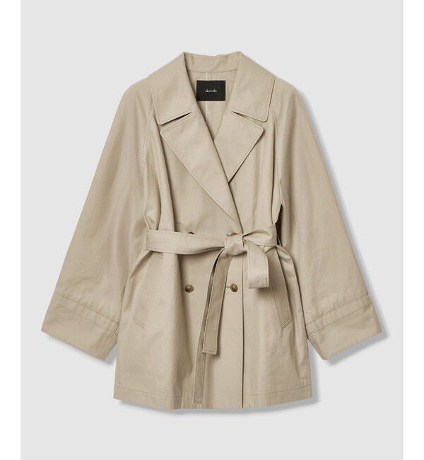 allureville「オーバーサイズショートトレンチコート」|ダッフルコート|