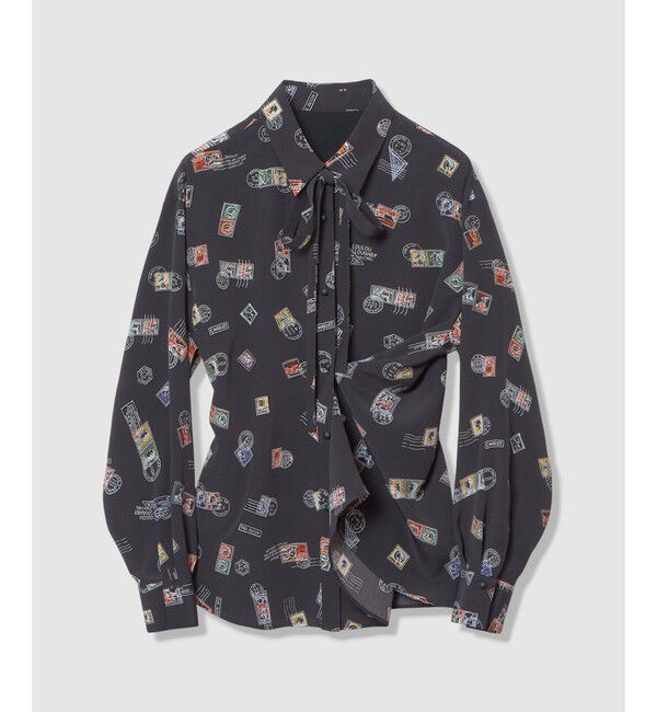 LOULOU WILLOUGHBY「【LOULOU WILLOUGHBY】レタープリントシャツブラウス」|シャツ・ブラウス|