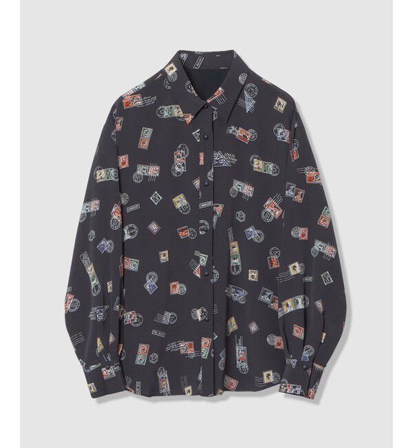 LOULOU WILLOUGHBY「【LOULOU WILLOUGHBY】レタープリントシャツブラウス」|シャツ・ブラウス|