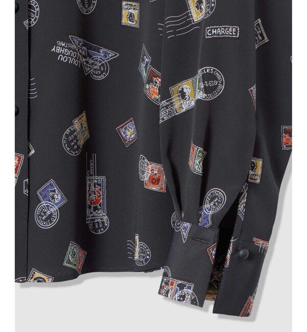 LOULOU WILLOUGHBY「【LOULOU WILLOUGHBY】レタープリントシャツブラウス」|シャツ・ブラウス|