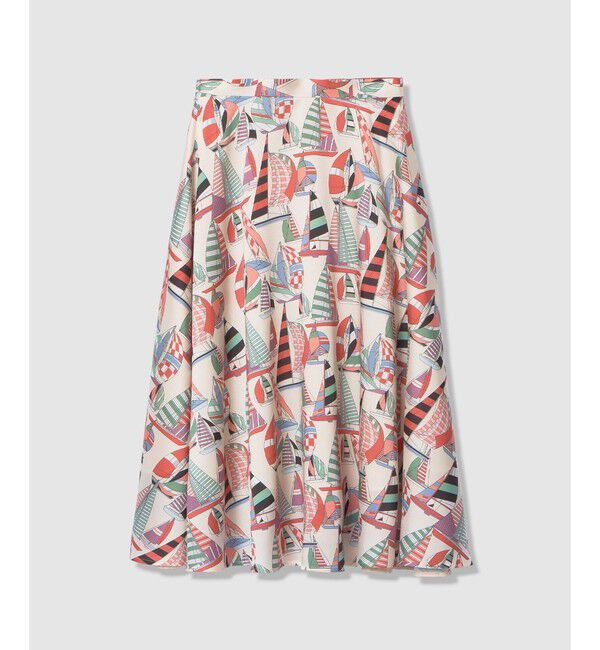 LOULOU WILLOUGHBY「【LOULOU WILLOUGHBY】RATTI マリーナプリントフレアスカート」|スカート|