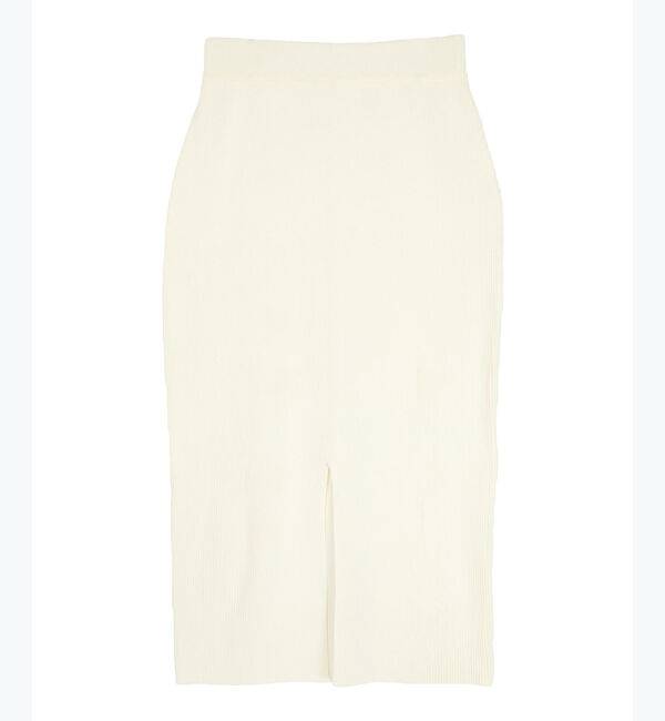 ur's「【星玲奈さんコラボアイテム】スリットデザインフィットニットスカート」|スカート|アイボリー