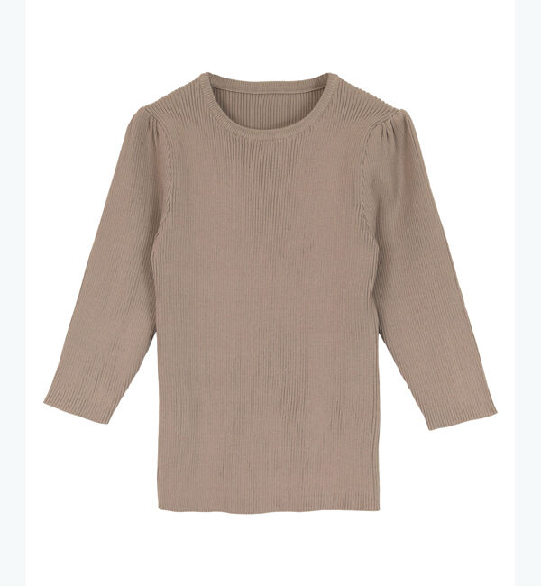 ur's「【星玲奈さんコラボアイテム】クルーネックパフスリーブニット」|ニット・セーター|