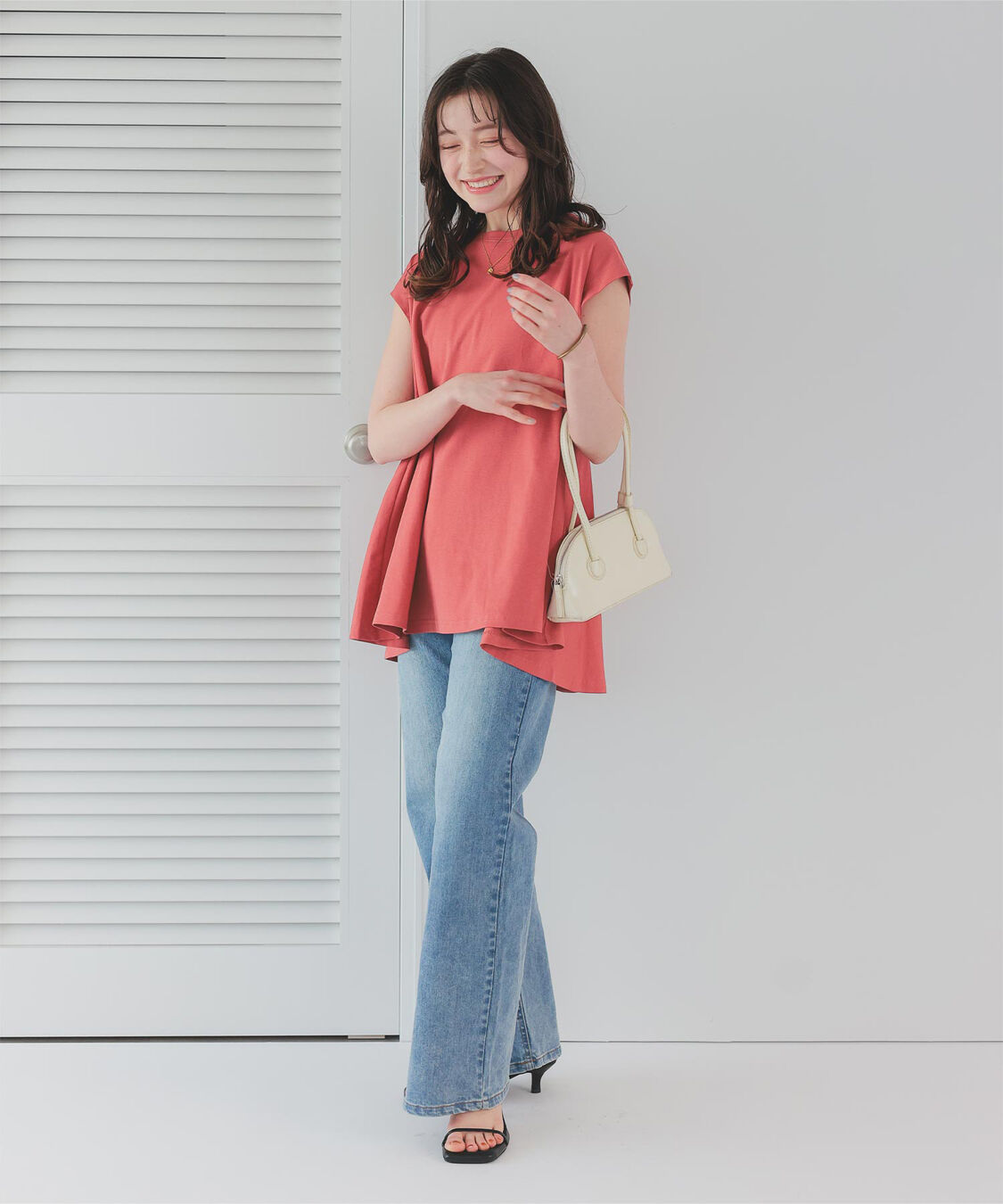 titivate「汗染み防止バックフレアTシャツ」|Tシャツ・カットソー|