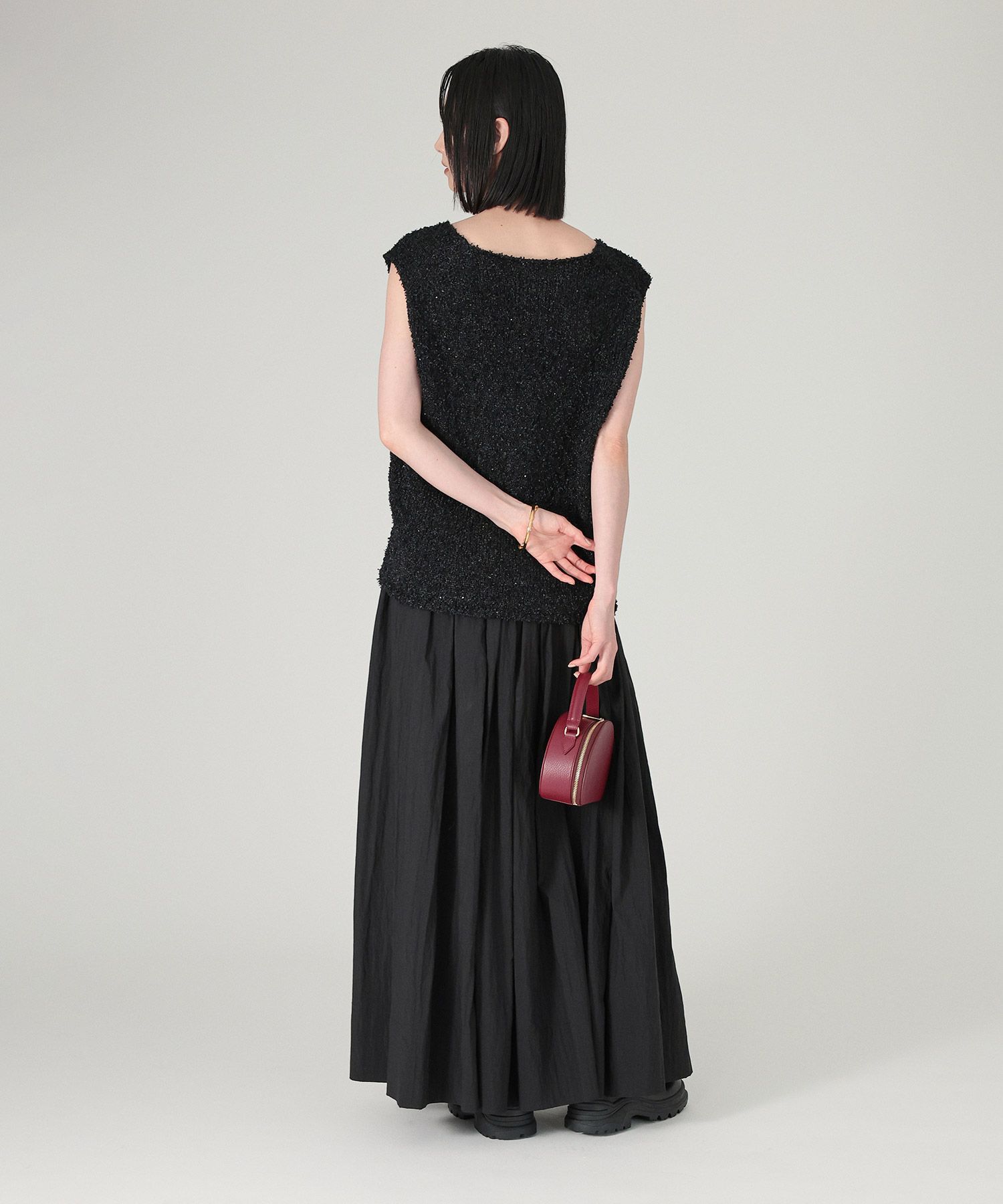 BABYLONE「ツイードノースリニットベスト」|ニット・セーター|