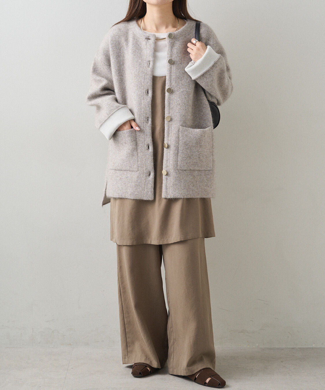  「【着回し力◎/セットアイテム】ソフトツイルキャミチュニック+パンツセット」|その他|