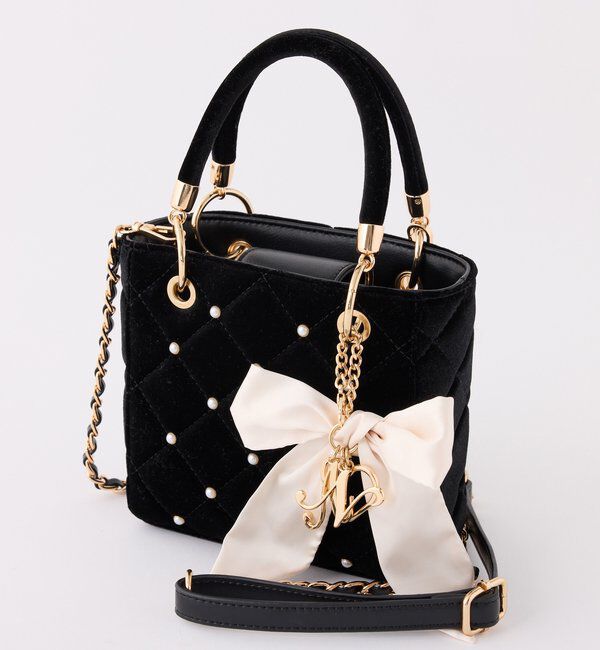  「チャーム付きキルティングミニバッグ」|ショルダー・メッセンジャー|